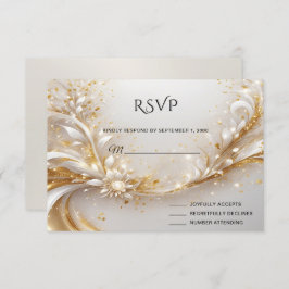 RSVP-Karte für weißes Gold RSVP Karte