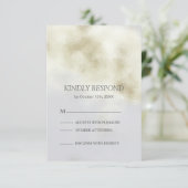 RSVP-Karte für Weißopal RSVP Karte (Stehend Vorderseite)