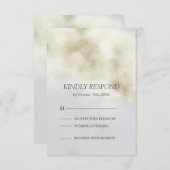 RSVP-Karte für Weißopal RSVP Karte (Vorne/Hinten)