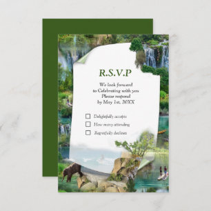 RSVP-Karte für Weltmeere und -flüsse, Seen und Spo RSVP Karte