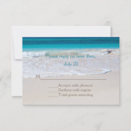 RSVP-Karte für White Beach Wedding RSVP Karte