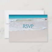 RSVP-Karte für White Beach Wedding RSVP Karte (Rückseite)