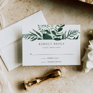 RSVP-Karte für wild lebende Wälder RSVP Karte