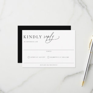 RSVP-Karte für zeitgenössische Minimalistische Hoc RSVP Karte