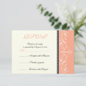 RSVP-Karte für Zierkorallen RSVP Karte (Stehend Vorderseite)