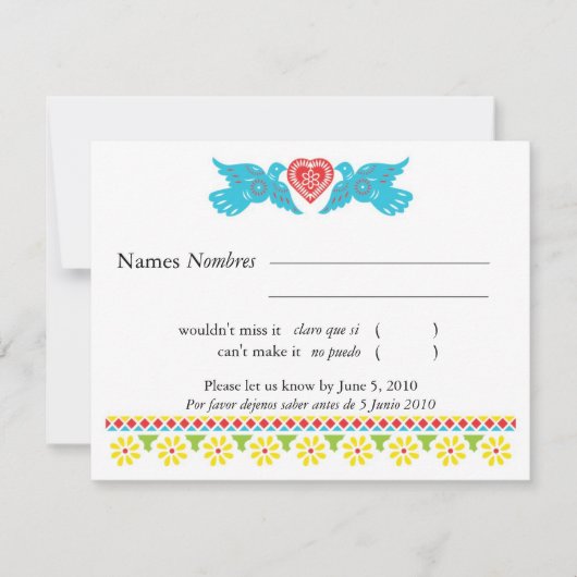 RSVP-Karte für Zuckerkelle RSVP Karte (Vorderseite)