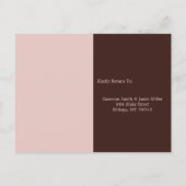 RSVP-Karte für zwei Herz-Rot-Anzeige Postkarte (Rückseite)