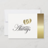 RSVP-Karte Hochzeit Elegantes Golden Hearts Design RSVP Karte (Rückseite)