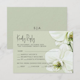RSVP-Karte Hochzeit Orchidee. RSVP Karte