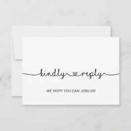 RSVP-Karte im Menü "Liebe" RSVP Karte