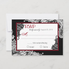 RSVP-Karte in Schwarz und Weiß RSVP Karte