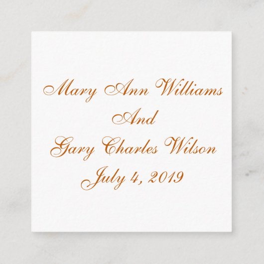 RSVP-Karte "Longhorn Burnt Orange and White Respon Begleitkarte (Rückseite)