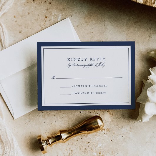 RSVP-Karte mit benutzerdefinierter Farbe - Einfach RSVP Karte