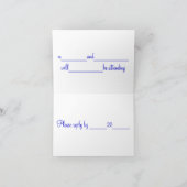 RSVP-Karte mit blauer Rose Einladung (Innenseite)