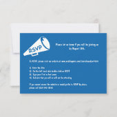 RSVP-Karte mit Bullhorn RSVP Karte (Vorderseite)