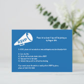 RSVP-Karte mit Bullhorn RSVP Karte (Stehend Vorderseite)