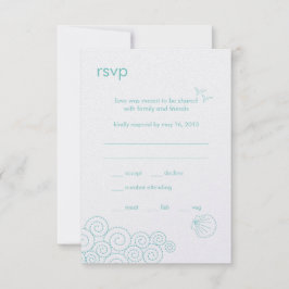 RSVP-Karte mit drehenden Wellen - Robin's Ei Blue RSVP Karte
