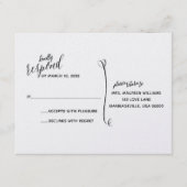 RSVP-Karte mit einfacher Hand Einladung (Vorderseite)