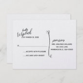 RSVP-Karte mit einfacher Hand Einladung (Vorne/Hinten)