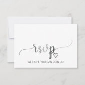 RSVP-Karte mit einfacher Silber-Kalligrafie RSVP Karte (Vorderseite)