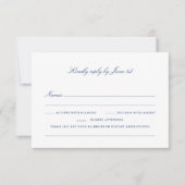 RSVP-Karte mit Einschränkungen für die Ernährung - RSVP Karte (Vorderseite)