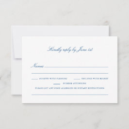 RSVP-Karte mit Einschränkungen für die Ernährung - RSVP Karte