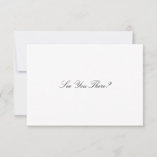 RSVP-Karte mit elegantem Script Black and White We RSVP Karte