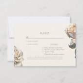 RSVP-Karte mit eleganter Rosencreme RSVP Karte (Vorderseite)