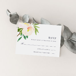 RSVP-Karte mit Federblendblush RSVP Karte