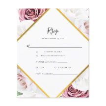 RSVP-Karte mit geometrischer Struktur für Rosa Ros