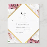 RSVP-Karte mit geometrischer Struktur für Rosa Ros