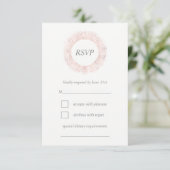 RSVP-Karte mit goldener Rose RSVP Karte (Stehend Vorderseite)