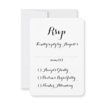 RSVP-Karte mit handgeschriebenen Kalligrafien