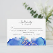 RSVP-Karte mit Menüoption Einladung (Stehend Vorderseite)