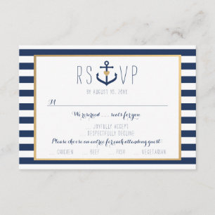 RSVP-Karte mit nautischem Thema - Wedding Response RSVP Karte