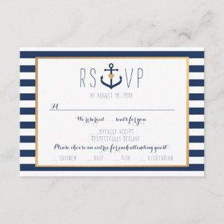 RSVP-Karte mit nautischem Thema - Wedding Response RSVP Karte