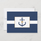 RSVP-Karte mit nautischem Thema - Wedding Response RSVP Karte (Rückseite)