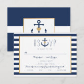 RSVP-Karte mit nautischem Thema - Wedding Response RSVP Karte (Vorne/Hinten)