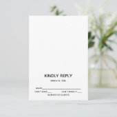 RSVP-Karte mit niedrigem Bar I RSVP Karte (Stehend Vorderseite)