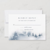 RSVP-Karte mit Snowbound RSVP Karte (Vorderseite)