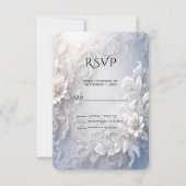 RSVP-Karte mit weißer Blüte Geblüht RSVP Karte (Vorderseite)