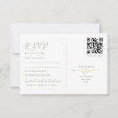 RSVP-Karte QR-Code für Minimalistische Sage Weddin RSVP Karte (Vorderseite)