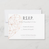 RSVP Karte | Reaktion | Geometrische Rose Hochzeit (Vorderseite)