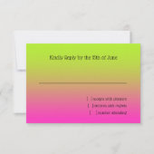 RSVP-Karte rosa bis grün mit Stern RSVP Karte (Vorderseite)