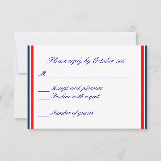 RSVP-Karte RSVP Karte (Vorderseite)