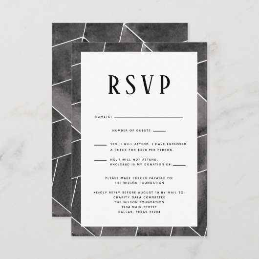 RSVP-Karte RSVP Karte (Vorne/Hinten)