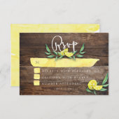 RSVP KARTE | Rustikale Hochzeit von Lemon Watercol (Vorne/Hinten)