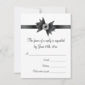 RSVP-Karte Schwarz Blau Swirl-UAWG RSVP Karte (Rückseite)