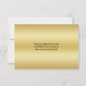 RSVP Karte | Schwarz und Weiß | Gold (Rückseite)