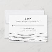 RSVP-Karte | Schwarz und Weiß RSVP Karte (Vorderseite)